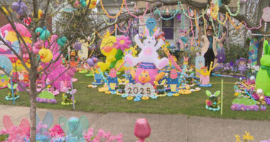 Euclid Easter display known as Jellybeanville returns for 2025: Here's a closer look