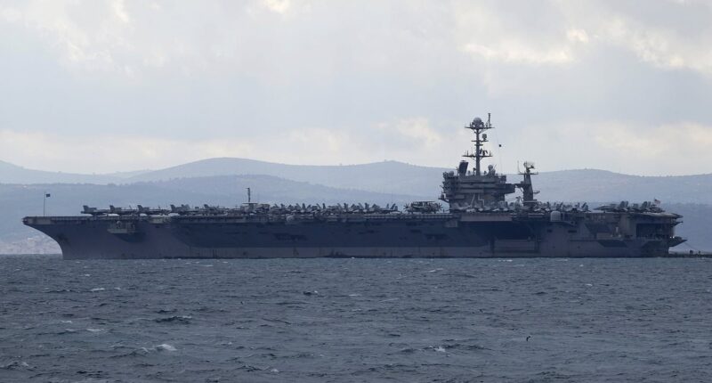 Major mishap on US aircraft carrier as $70 million F/A-18 fighter jet goes overboard