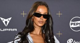 Maya Jama finally CONFIRMS romance with Ruben Dias after months of speculation - as pair are seen packing  on the PDA in public for first time at football event