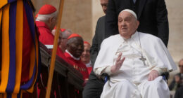 Palm Sunday: Convalescing Pope Francis opens Holy Week with in-person greeting in St. Peter's Square