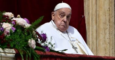 Pope Francis appears for Easter Sunday blessing after meeting JD Vance at Vatican