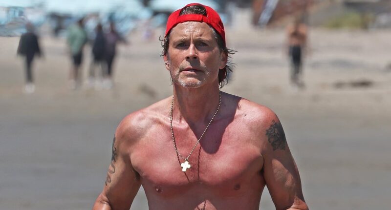 Shirtless Rob Lowe, 61, looks youthful on a run after Hollywood tour embarrassingly mistook him for another star