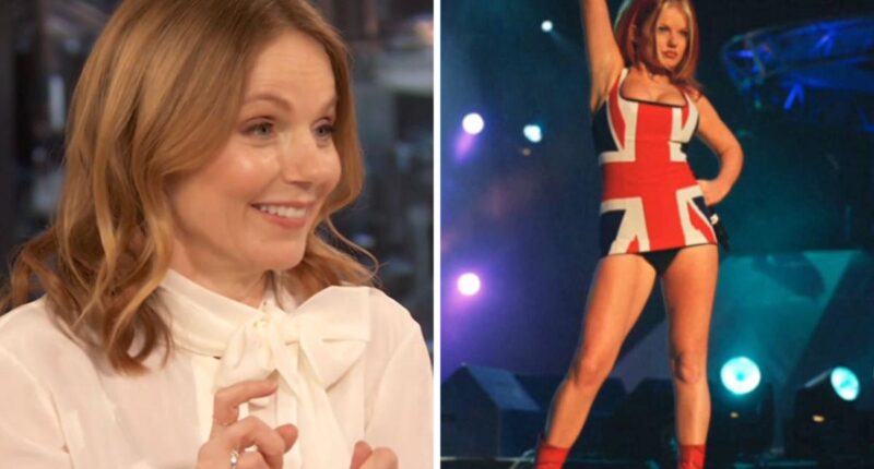 Spice Girl Geri Halliwell Stuns Drew Barrymore With Real Story Behind Her Iconic Union Jack Dress