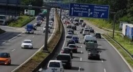 Airport bus full of tourists ploughs into stationary traffic injuring 21 in Germany as traveller fights for their life