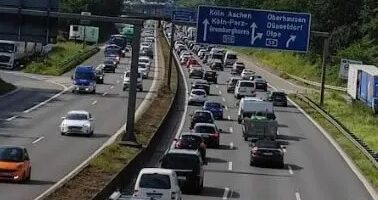 Airport bus full of tourists ploughs into stationary traffic injuring 21 in Germany as traveller fights for their life