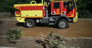 At least three dead as ‘truly violent’ rainstorms flood holiday hotspot French Riviera turning towns in ‘warzones’
