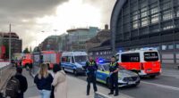 At least twelve people injured after horror knife attack at German train station before woman is arrested
