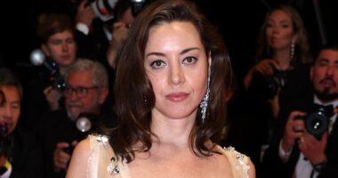 Aubrey Plaza makes first red carpet appearance since husband's Jeff Baena's tragic death as she's 'comforted' by co-star in Cannes