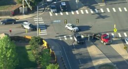 Aurora police chase suspect in stolen vehicle, ending with crash at Buckley Rd. and Dartmouth Ave. Friday