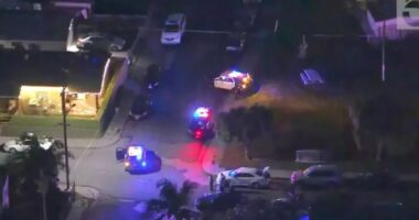 Boy, 12, shot dead at park playground in Compton as police launch urgent manhunt for killer who fled scene