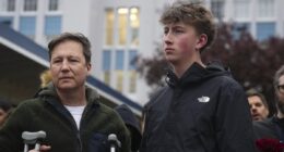 Brave surviving son pictured by Hallmark star's side after wife was killed in BC car-ramming attack