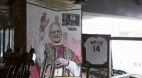 Chicago White Sox unveil graphic installation honoring Pope Leo XIV at Rate Field, where Robert Prevost attended 2005 World Series