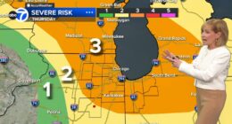 Chicago weather forecast today includes conditional severe threat, risk of large hail, lightning during Beyoncé concert