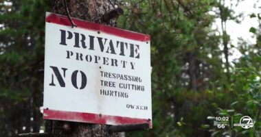 Private property sign in Conifer