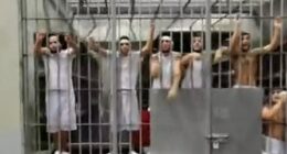 Deported 'Tren de Aragua gangsters' scream in distress in first video from inside El Salvador prison