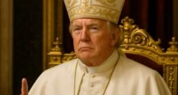Donald Trump posts bizarre AI picture of him as POPE after joking he would be ‘top choice’ for next Pontiff