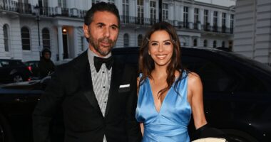 Eva Longoria wows in a plunging blue satin gown as she joins husband José Bastón, the Ramsays and Hollywood special guest Tom Cruise at David Beckham's star-studded 50th birthday bash at plush London venue
