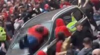 Four children among 47 hurt in Liverpool parade horror: 'White Brit' driver, 53, tore through crowd at 30mph leaving 250-yard trail of devastation before being dragged from vehicle by mob screaming 'kill him' - police say it's NOT terrorism