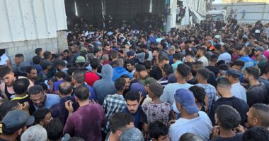 Four dead as thousands of Palestinians loot aid warehouse in Gaza