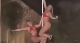 Fury as half-naked 'British' pole dancers hold 'disgraceful' photoshoot at historic Greek palace