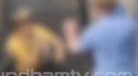 Horror moment teen McDonald’s customer has huge machete held against his neck before brutal fight in restaurant