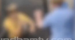 Horror moment teen McDonald’s customer has huge machete held against his neck before brutal fight in restaurant