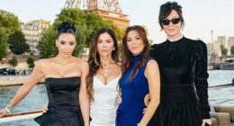 How tall IS Kris Jenner? Momager towers over Kim Kardashian, Lauren Sanchez and Eva Longoria in Paris snap - as it's revealed she's never confirmed her height
