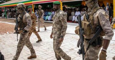 Hundreds of activists stage Mali's first pro-democracy rally in years since coups