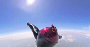 I dropped my iPhone from 10,000ft while skydiving – I tracked it down to a forest and was AMAZED by what I found
