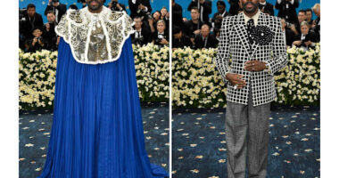 In pinstripes and hats, with canes and twists on suiting, Met Gala crowd largely did menswear proud
