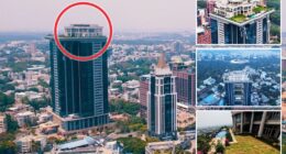 Inside world’s wackiest £15million mansion left abandoned on 400ft skyscraper – and why the owner never moved in