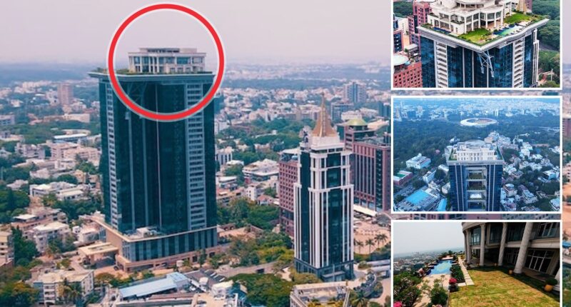 Inside world’s wackiest £15million mansion left abandoned on 400ft skyscraper – and why the owner never moved in