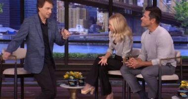 Kelly Ripa And Mark Consuelos Caught Off Guard By Ralph Macchio’s “Very Impressive” Tap Dancing Skills On ‘Live’: “That Was Not In The Notes”