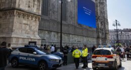 Killer on prison release stabs colleague before jumping to his death off Milan Cathedral in front of horrified tourists