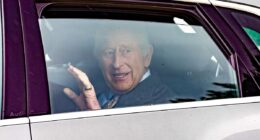 King Charles waves to royal fans as he is seen for the first time since Prince Harry's bombshell interview