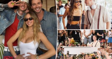 MGM Grand’s Palm Tree Beach Club opening: Sydney Sweeney, MGK, more