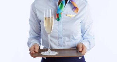 Major airline apologises after serving WINE on a flight to boy, 3, in business class