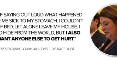 Jenny Willford pullquote on sexual assault