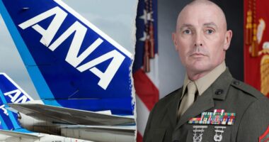 Marine restrains man allegedly trying to open plane’s emergency exit during flight