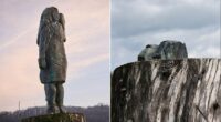 Melania Trump statue sawed off at the ankles and stolen in Slovenia