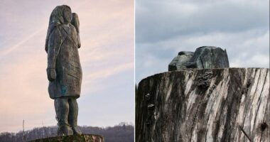 Melania Trump statue sawed off at the ankles and stolen in Slovenia