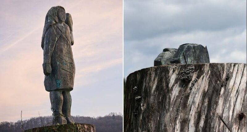 Melania Trump statue sawed off at the ankles and stolen in Slovenia