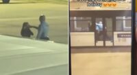 Moment Brit woman is dragged off Ryanair flight & thrown to floor after ‘assaulting passengers and making bomb threat’