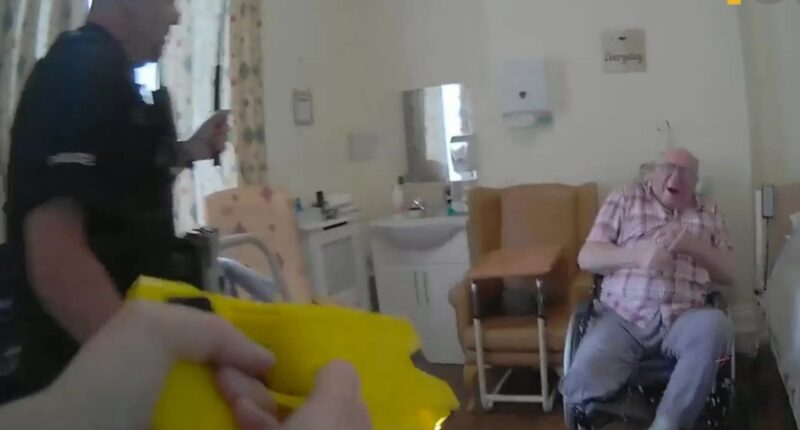 Moment cops pepper-spray and Taser 92-year-old amputee who died three weeks after ‘assault’ at care home