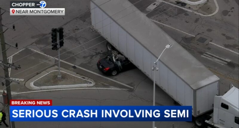 Montgomery crash involving semi truck kills Jason Merrick of Oswego at Route 31, Caterpillar Drive: police