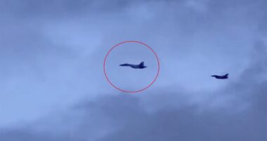 NATO and Russia clash in Baltic Sea 'dog fight' as Polish jet tails SU-35 warplane and Estonian forces 'try to board 800ft Moscow oil tanker sanctioned by Britain'