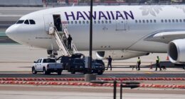Navy technician arrested for allegedly making false bomb threat on Hawaiian Airlines flight