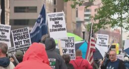 Ohio protesters speak out against $100 million education cuts in proposed budget