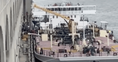 One dead and two left injured after boat explodes on Hudson River during NYC Fleet Week
