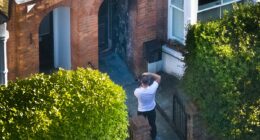 Pictured - 'arson' damage at TWO properties linked to Sir Keir Starmer: Counter-terror police probe suspicious blazes at PM's former North London homes as hunt for 'attacker' goes on